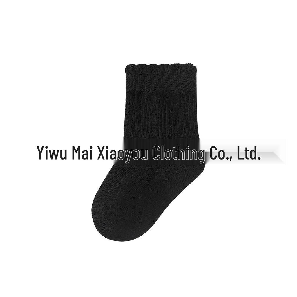 Infant Class A White Lace Princess Socks for 0-3 Years, Mid-Calf, Cotton, Suitable for Spring To Summer.