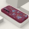 S26 Ultra Case Blueberry Bowknots Floral Cover For Samsung Galaxy S25 S24 Ultra S23 Plus S22 S21 FE A54 A15 A35 A55 A16 A26 A36 A56 A17 A37 A57 5G