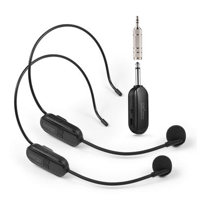 Cuffie con microfono wireless 2.4G Portata 164 piedi Microfono per cuffie e microfono palmare 2 in 1 Voce professionale