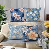 4pcs Tropical Flower Design digital printing pillow cover Short plush Suitable living rooms bedrooms sofas throw cushion cover