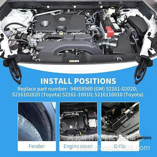 Universal Car Fender & Bumper Clip 52161-02020 High-Quality Plastic Material