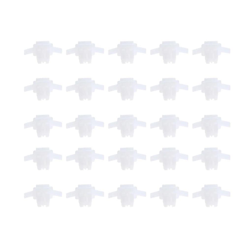 QASTGDE 50 Stück Flügelbogen-Zierleistenclips, Umrandungs-Zierleiste, kompatibel mit 91513-SMG-E01, Autozubehör für Frontclips, Weißes Nylon