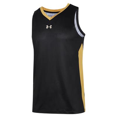 Color Block Knit Training Basketball Vest Men Tops Black 21500107-001
