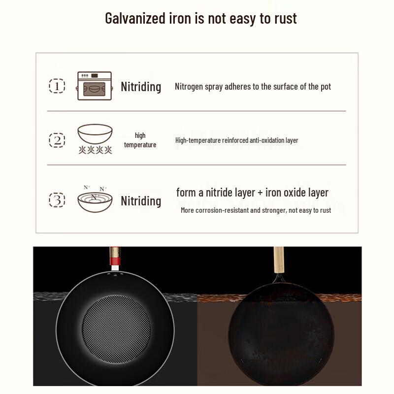 Jinsaozi Non-stick Refined Iron Wok