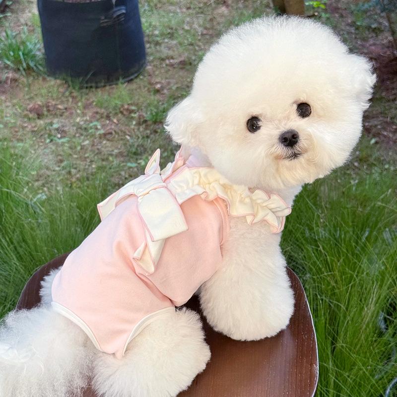 Pet Autumn Puppy Belly Clothes Pajamas Small Puppy Belly Clothes Cat Teddy Four-legged Clothes