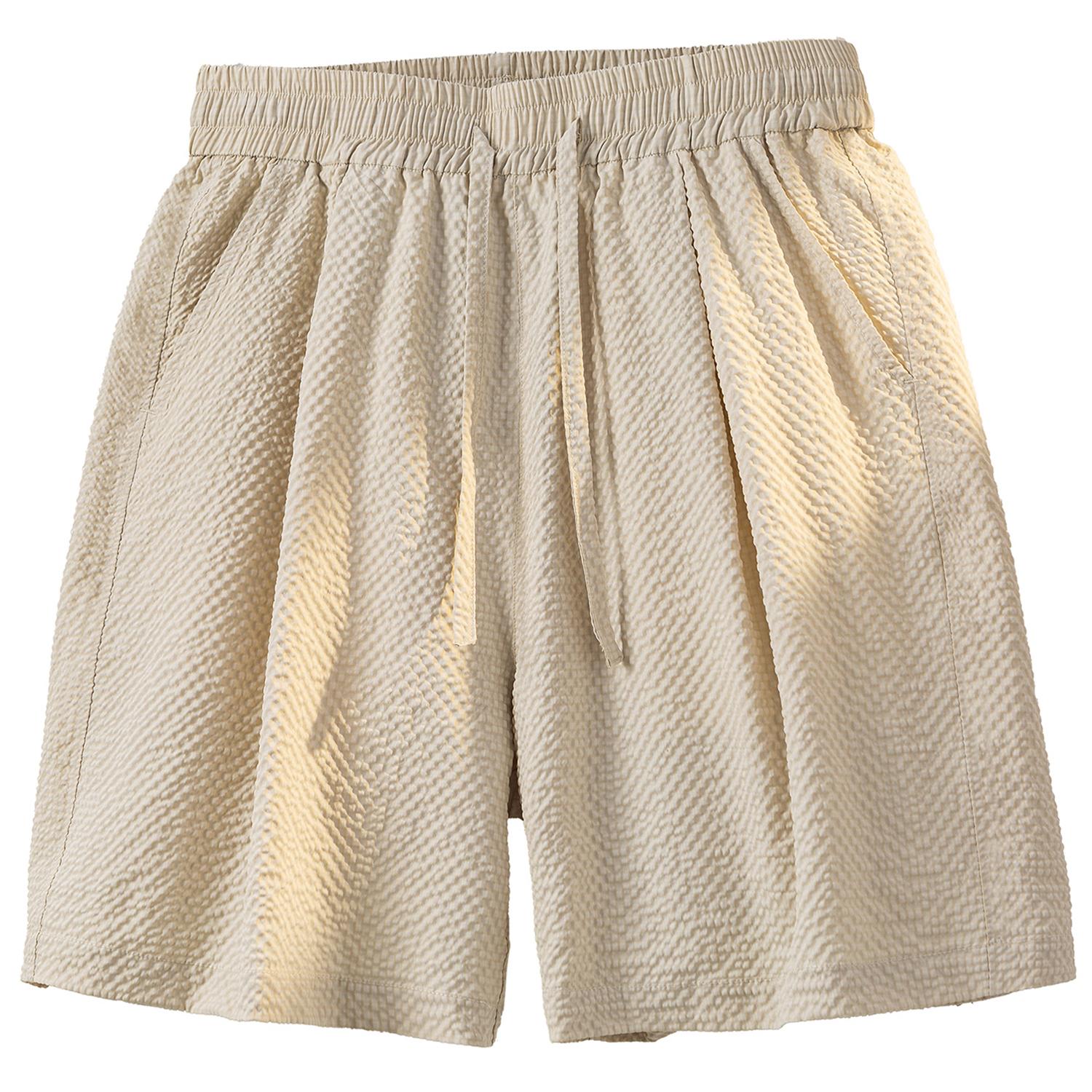 Hot Sale Men s Sport Shorts Summer Daily Outdoor New Men s and Women s Casual Streetwear Fashion Bubble Cool Shorts L бежевый