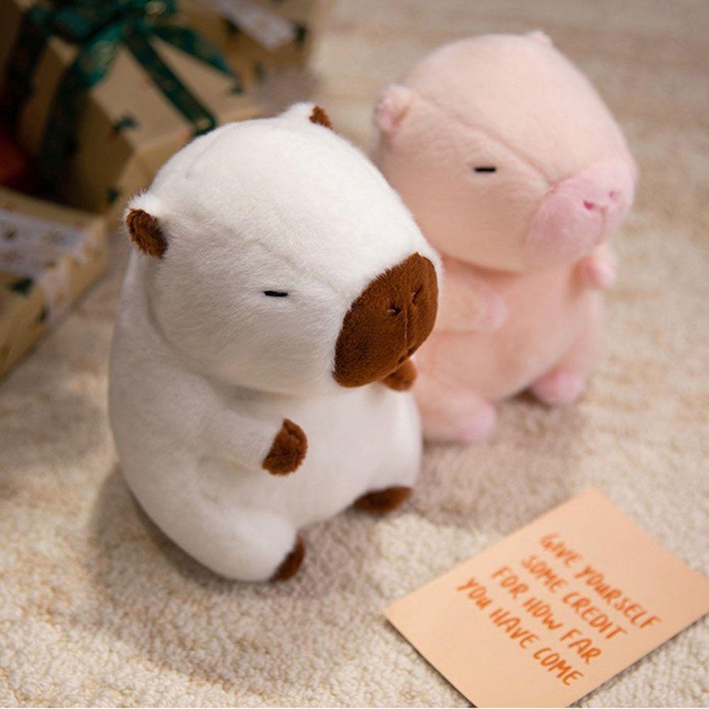 Luminous LED Capybara Stuffed Animal Fluffy Texture Cartoon Capybara Doll Birthday Gift