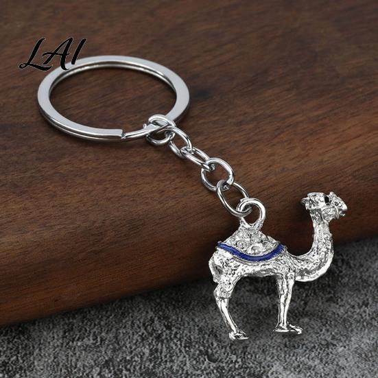 Portable Camel Charm Alloy Keychain for Backpack Animal Shaped Metal Key Ring Keyring Pendant Handbags Backpack Decorative Accessories Pendant