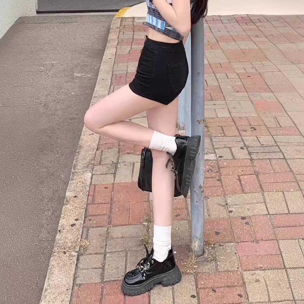 Women's High Waist Denim Shorts Slim Fit Skinny Shorts Streetwear Sexy Hot Pants