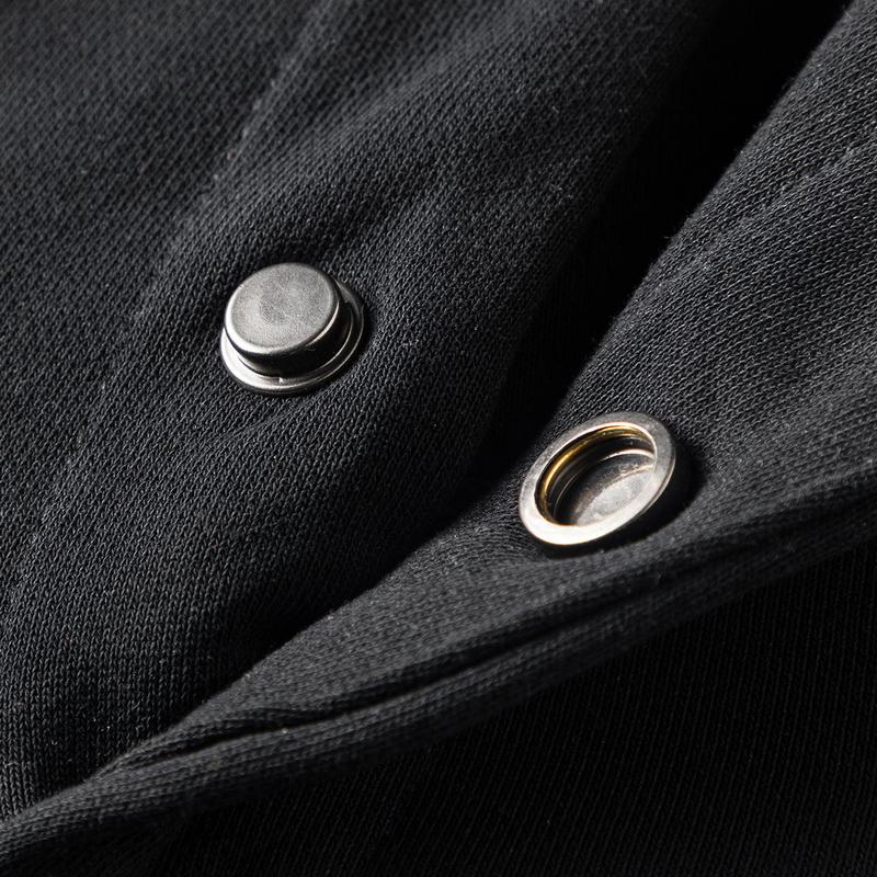 [Four fold buckle] Pinch fold design hooded sweatshirt for men in spring and autumn
