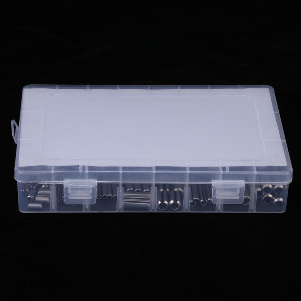 280Pcs Stainless Steel Spring Tension Pins Set M1.5 M2 M2.5 M3 M4 M5 M6 M8 with Box
