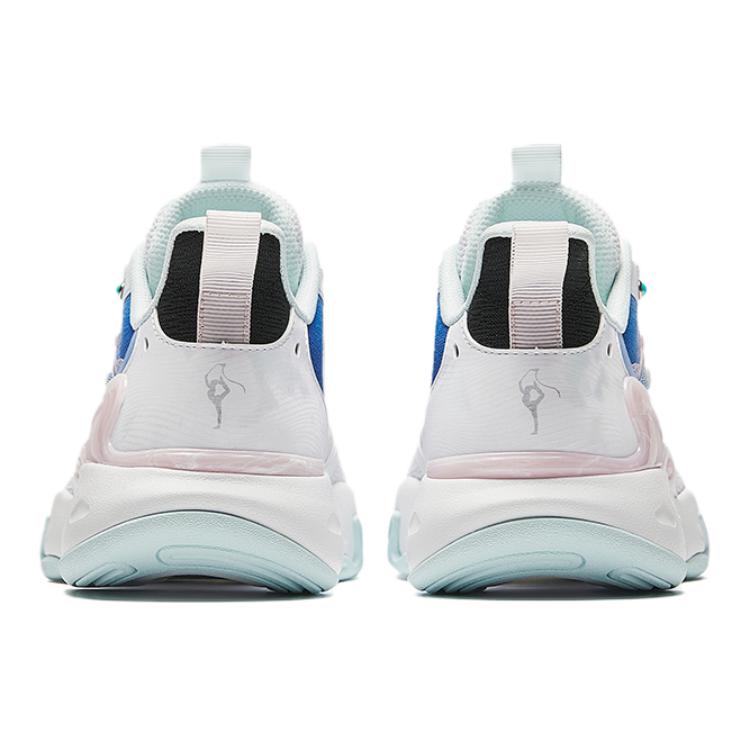 Anta Kids Comfortable Breathable Durable Low-Top Running Shoes Kids Sneakers White Blue 322435501-2