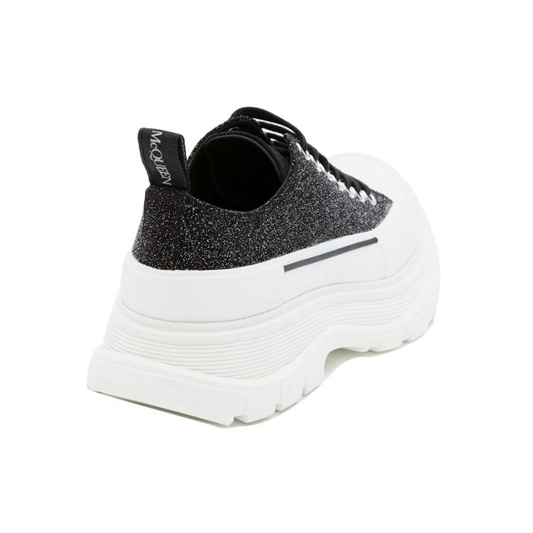 (WMNS) Alexander McQueen Tread Slick Lace Up Low 'Galaxy Black' Women's 633902WHW571027