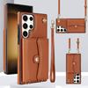 Applicable To Samsung S23 Ultra Card Plug In Organ Leather Case A13 Tilt Cross Phone Case NOTE20 New Mobile Phone Case