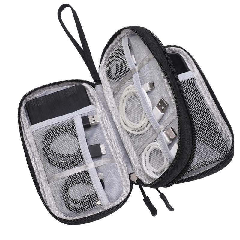 Multi-layer digital accessory storage bag, power supply and hard drive protective case, power bank, earphone and data cable storage bag