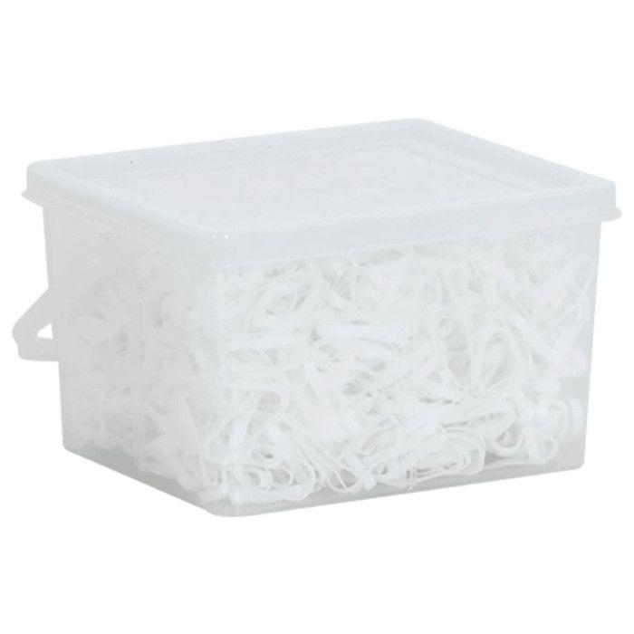 Bandes tressées pour chevaux 2500 pcs silicone blanc