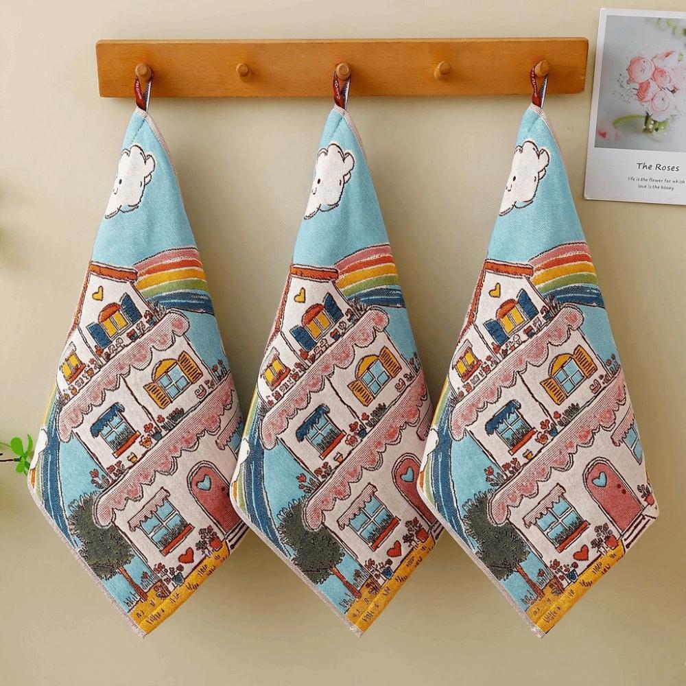 4 Layer Cotton Gauze Large Hand Towel 34x40cm Tea Towel New Pure Cotton Dish Cloth  Home Restaurant