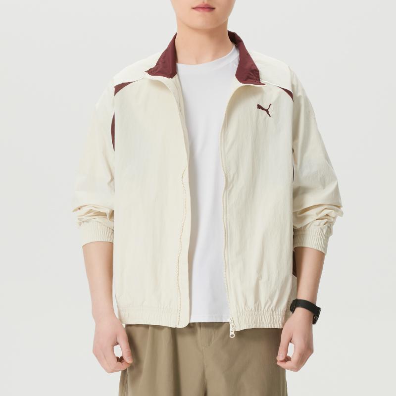 Puma Color Block Zip Up Stand Collar Jacket Men jackets 636279-87
