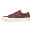 One Star Ox Leather Slip Resistant Lightweight Non Slip Lightweight Low Top Skateboard Shoes Unisex Brown 157744C