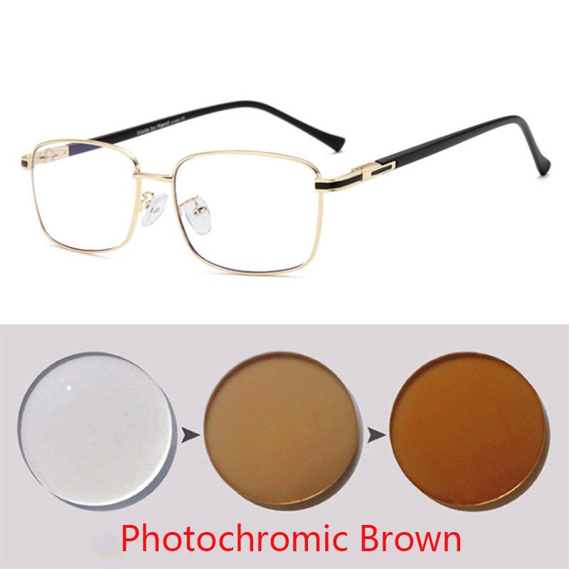 Square Glasses Women Men Metal Eyeglasses Gold Silver Myopia Optical Spectacles Ladies Clear Glasses 0 -0.5 -1.0 -2.0 To -6.0