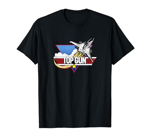 Top Gun Fighter Jet Portrait Logo T-Shirt