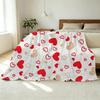 No-Shedding Flannel Fleece Blanket | Love Heart Collection Soft Cozy Warm Throw for Couch, Bed & Home Perfect Valentine's Day Gift