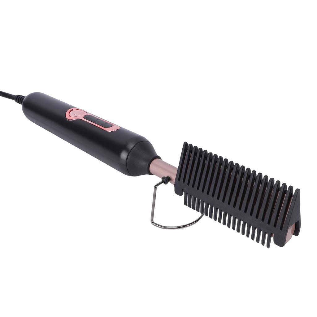 Electric Heating Comb 3 Adjustable Temperature 3D Staggered Teeth Hot Comb for Styling Curling Straightening