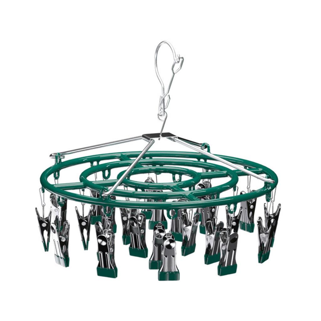 Suszarka do ubrań, wieszak na pranie ze stali nierdzewnej, wytrzymały okrągły obrotowy wiatroszczelny wieszak na bieliznę, ręczniki, biustonosze, skarpetki, bielizna