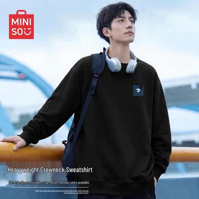 Men's Loose Fit Crewneck Pullover Sweatshirt