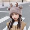 Toddler Reindeer Eared Knit Cap With Windproof And Thermal Features For Winter