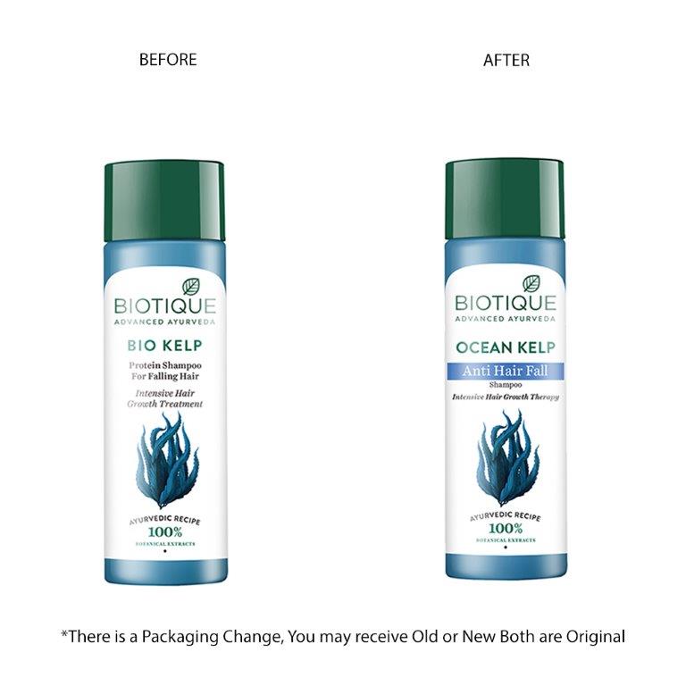 Biotique Bio Kelp Protein Shampoo For Hair Growth Treatment – 120ml For Men & Women, Anti Hair Fall, Natural Shine