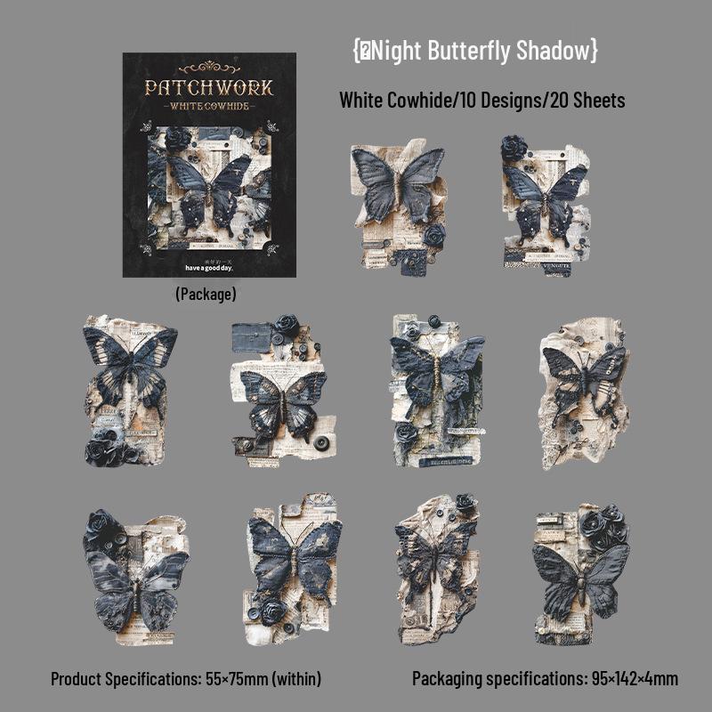 Beautiful Day Vintage Sticker Pack: Patchwork Art for DIY Journaling & Collage