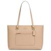 Station 35 Gold Logo Zipper Closure Pebble Leather Tote Shoulder Bag Large Women Tote Bags Oatmeal CCD49-IMOAT