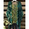 2026 Nueva Camiseta de Mujer Moda Leopardo Estampado 3D Tops Verano Sexy Cuello Redondo Manga Corta Camiseta Calle Casual Holgada Ropa de Mujer