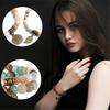 Natural Stone Bracelets Elastic Bracelet Pendant 6mm 8mm Round Bead Friendship Bracelet Bracelet Set 2PCS/Set Perfect Festival Anniversary  Jewelry