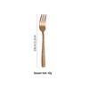 Gold-Plated Hammer Pattern Cutlery Set - 5-Piece Square Handle Stainless Steel Knife, Fork & Spoon Set