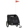 Remorque de vélo pour chien - VIDAXL - Noir - Tissu Oxford imperméable - Cadre en fer durable - Grandes roues