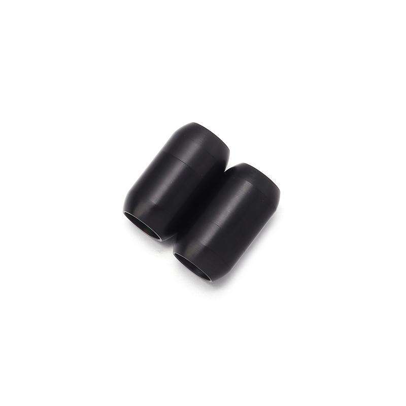 2Pcs/Lot Stainless Steel Magnetic Buckle Frosted Color Black Buckle For Leather Bracelet Making Diy Jewelry Connectors
