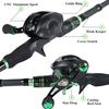 Angelrollen-Ruten-Kombination, 12 + 1BB Angelrolle und 1,8 m 2,1 m Carbon-Reise-Angelrute zum Barschangeln