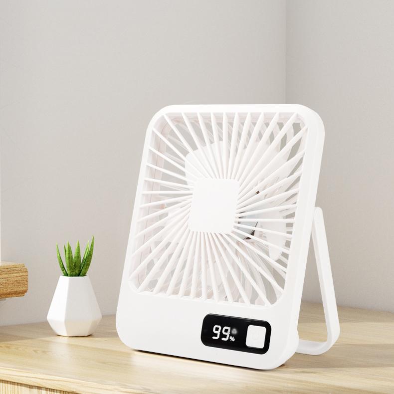 Digital Display Foldable Desk Fan