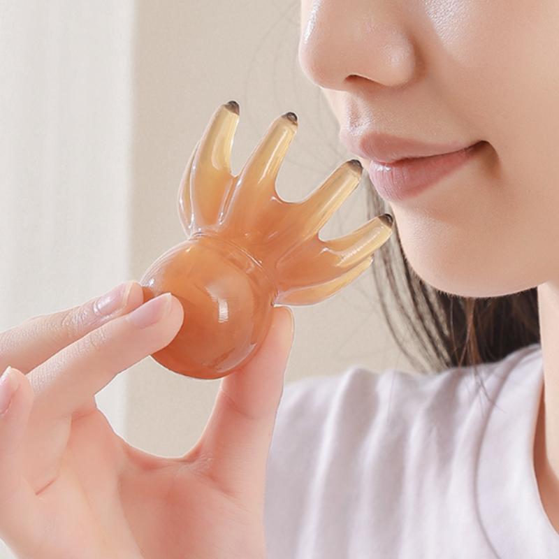 Jadeitowy Grzebień Ośmiornica Skalp Gua Sha Żywiczne Urządzenie 8 Pazurów Terapia Narzędzie Relaksacyjne Przenośna Pielęgnacja Włosów Masaż Ciała