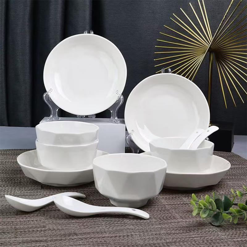 

Yu Gongzhu Yu Yu Series Diamond 22-Piece Bone China Dinnerware Set