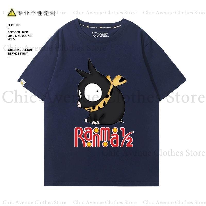 Anime Ranma ½ Series Print Tshirt Short Sleeve Tee Summer Tops Casual Tshirt for Unisex Women Clothes for Unisex Women Daily Tshirt S