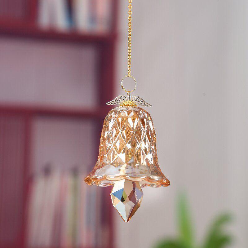 Home Decor Crystal Glass Wind Chime Hanging Ornament, Garden Courtyard Window Decor Hanging Decorations
