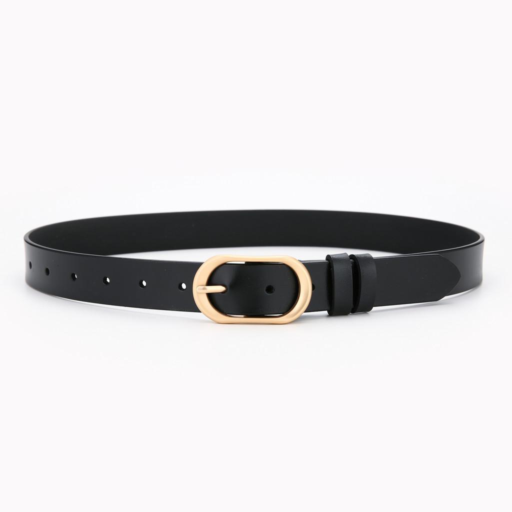 

Classic Leather Belt For Women With Alloy Buckle For Casual Fashion And Office Wear 100cm чёрный