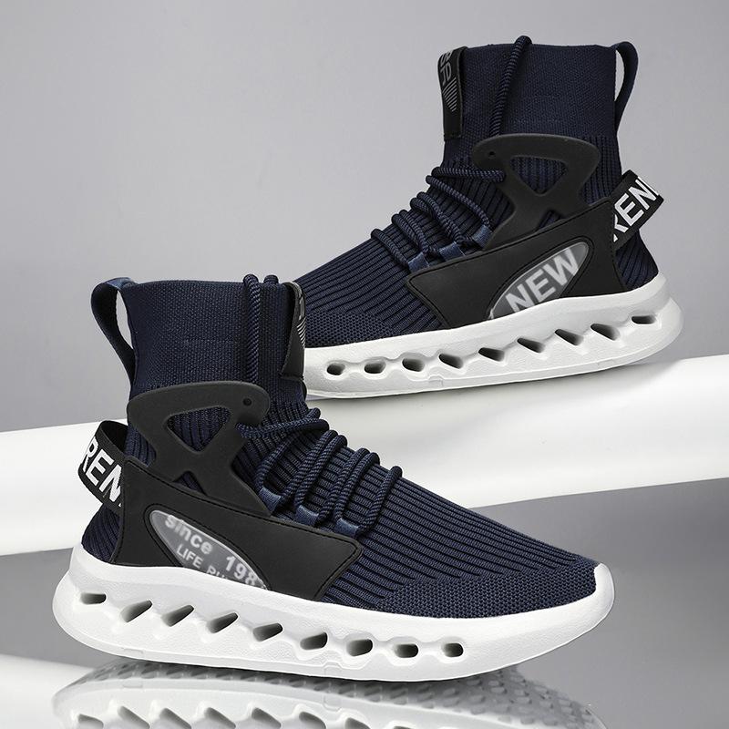 Autumn new high-top socks shoes platform sneakers breathable mesh youth running shoes
