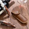 1/2/4 Pak Wijnflesopener Leerhoes, Opvouwbare Wijnopener Tas, Wijnmes Hoes, Flesopener Holster Kleine Leren Tas