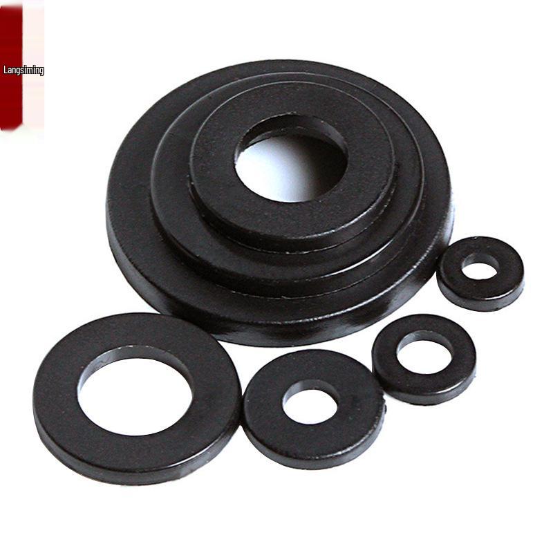 Ultra-Thin Black Nylon Washer: Wear & Temperature Resistant, Thickened Insulating Plastic Flat Gasket.