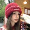 New wool hat women's season shows a small face and versatile knitted hat thermal ear protection Korean version bag head cold hat