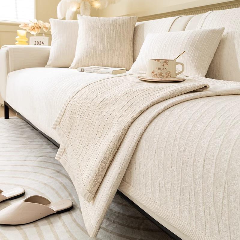 Chenier Sofa Cover  New Non-Slip Seat Cushion Cover Cloth Simple Modern High-End Solid Color Sofa Cushion